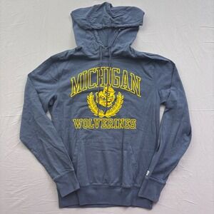 Tailgate Michigan Wolverines Hoodie Navy Blue Yellow Graphic Sweatshirt‎ XS